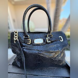 Michael Kors Hamilton East West Large Embossed Satchel